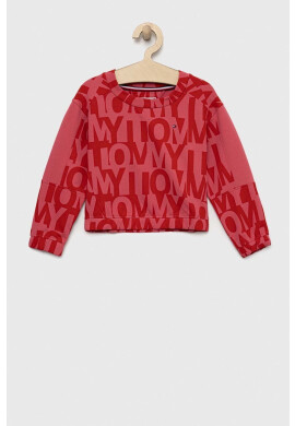 Tommy Hilfiger Детски суичър в бяло с качулка с принт - Pepit.bg