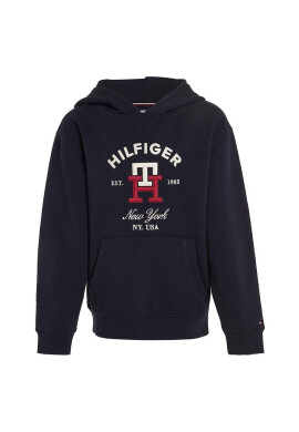 Tommy Hilfiger Детски суичър в тъмносиньо с качулка - Pepit.bg