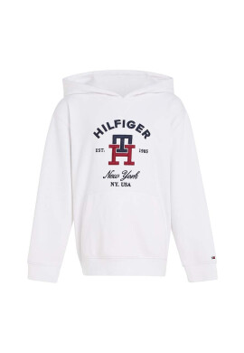 Tommy Hilfiger Детски суичър в бяло с качулка - Pepit.bg