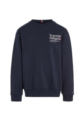 Tommy Hilfiger Детски суичър в тъмносиньо с принт - Pepit.bg