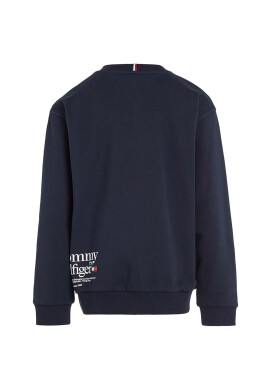 Tommy Hilfiger Детски суичър в тъмносиньо с принт - Pepit.bg