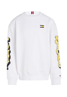 Tommy Hilfiger Детски суичър в бяло с принт - Pepit.bg