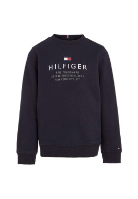 Tommy Hilfiger Детски суичър в тъмносиньо с принт - Pepit.bg