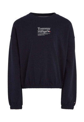 Tommy Hilfiger Детски суичър в тъмносиньо с принт - Pepit.bg