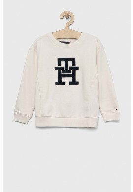 Tommy Hilfiger Детски суичър в бежово с апликация - Pepit.bg