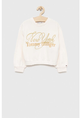 Tommy Hilfiger Детски суичър в бежово с апликация - Pepit.bg