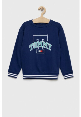 Tommy Hilfiger Детски суичър в синьо с десен - Pepit.bg