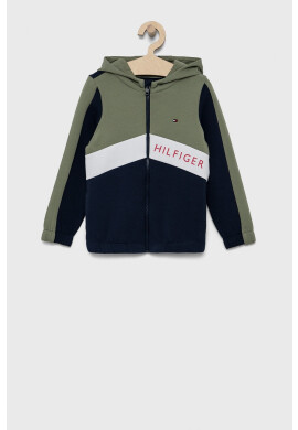 Tommy Hilfiger Детски суичър в тъмносиньо с принт - Pepit.bg