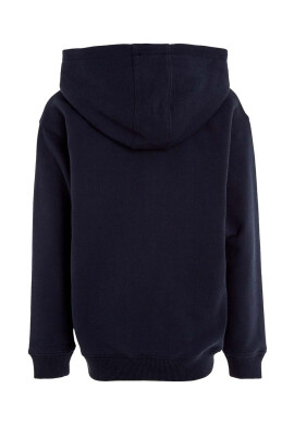 Tommy Hilfiger Детски суичър в тъмносиньо с качулка с апликация - Pepit.bg