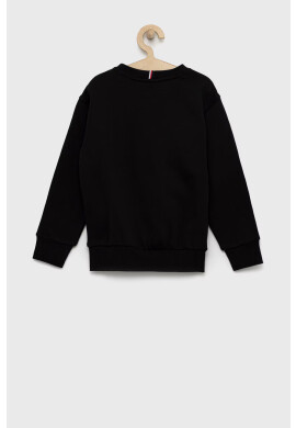 Tommy Hilfiger Детски суичър в черно с принт - Pepit.bg