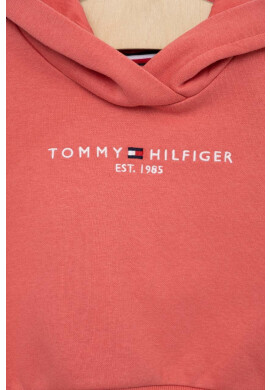 Tommy Hilfiger Детски суичър в черно с качулка с апликация - Pepit.bg