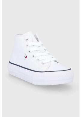 Tommy Hilfiger Детски високи кецове в бяло - Pepit.bg