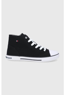 Tommy Hilfiger Детски високи кецове в черно - Pepit.bg