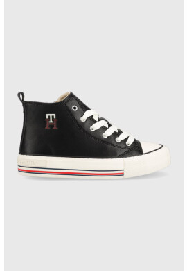 Tommy Hilfiger Детски високи кецове в черно - Pepit.bg