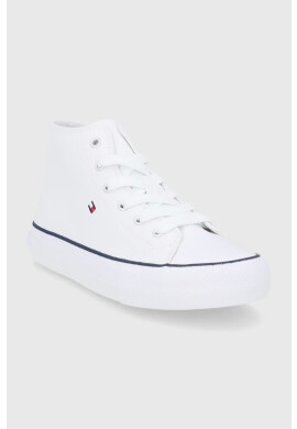 Tommy Hilfiger Детски високи кецове в бяло - Pepit.bg