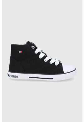 Tommy Hilfiger Детски високи кецове в черно - Pepit.bg