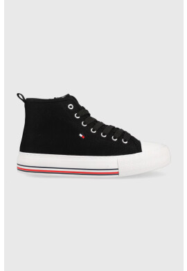 Tommy Hilfiger Детски високи кецове в черно - Pepit.bg