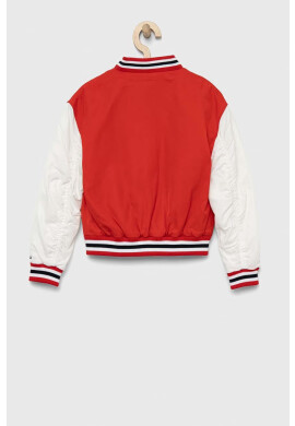 Tommy Hilfiger Детско яке бомбър в червено - Pepit.bg