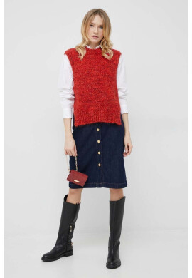 Tommy Hilfiger Дънкова пола в синьо среднодълъг модел със стандартна кройка - Pepit.bg