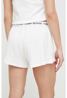 Tommy Hilfiger Домашен къс панталон в бежово с изчистен дизайн с висока талия - Pepit.bg