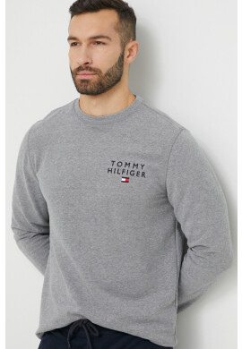 Tommy Hilfiger Домашен суичър в сиво с десен - Pepit.bg