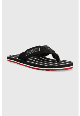 Tommy Hilfiger Джапанки PATCH HILFIGER BEACH SANDAL в черно FM0FM04470 - Pepit.bg