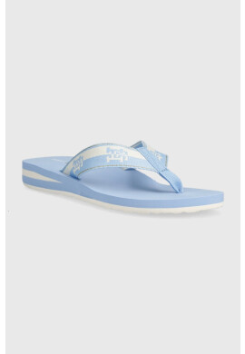 Tommy Hilfiger Джапанки TH COLORBLOCK WEBBING SANDAL в синьо с равна подметка - Pepit.bg