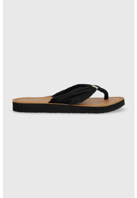 Tommy Hilfiger Джапанки TH ELEVATED BEACH SANDAL в черно с равна подметка FW0FW06985 - Pepit.bg