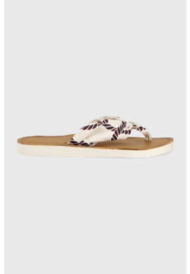 Tommy Hilfiger Джапанки TH ELEVATED BEACH SANDAL PRINT в бяло с равна подметка FW0FW07164 - Pepit.bg