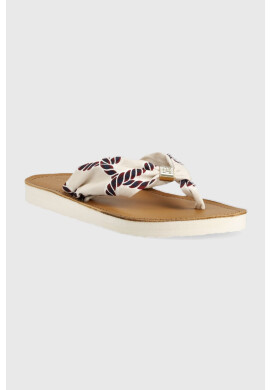 Tommy Hilfiger Джапанки TH ELEVATED BEACH SANDAL PRINT в бяло с равна подметка FW0FW07164 - Pepit.bg