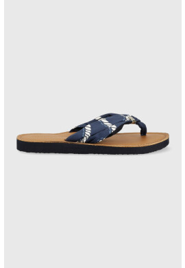 Tommy Hilfiger Джапанки TH ELEVATED BEACH SANDAL PRINT в тъмносиньо с равна подметка FW0FW07164 - Pepit.bg
