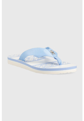 Tommy Hilfiger Джапанки TH MONOGRAM ESSENTIAL SANDAL в синьо с равна подметка FW0FW07162 - Pepit.bg