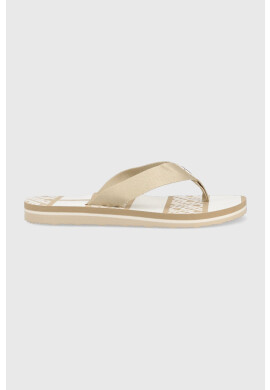 Tommy Hilfiger Джапанки TH MONOGRAM ESSENTIAL SANDAL в бежово с равна подметка FW0FW07162 - Pepit.bg