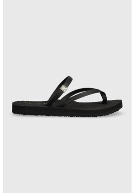 Tommy Hilfiger Джапанки TH MONOGRAM STRAP SANDAL в черно с равна подметка FW0FW07146 - Pepit.bg