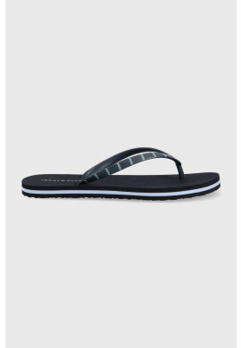 Tommy Hilfiger Джапанки TOMMY ESSENTIAL BEACH SANDAL в тъмносиньо с равна подметка FW0FW07141 - Pepit.bg