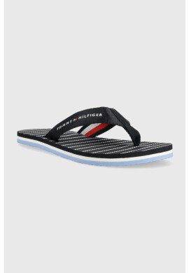 Tommy Hilfiger Джапанки TOMMY ESSENTIAL ROPE SANDAL в тъмносиньо с равна подметка FW0FW07142 - Pepit.bg