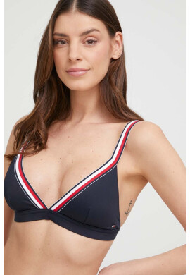 Tommy Hilfiger Горнище на бански в тъмносиньо с леко подплатена чашка - Pepit.bg