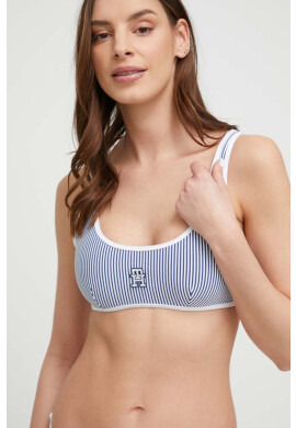 Tommy Hilfiger Горнище на бански в тъмносиньо с мека чашка - Pepit.bg