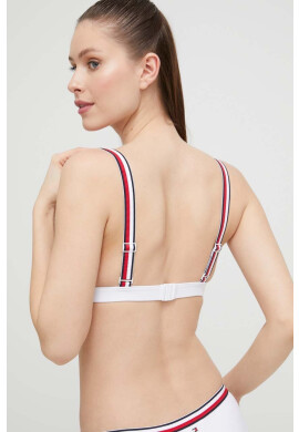 Tommy Hilfiger Горнище на бански в бяло с леко подплатена чашка - Pepit.bg