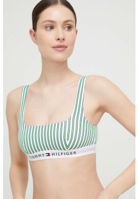 Tommy Hilfiger Горнище на бански в зелено с мека чашка - Pepit.bg