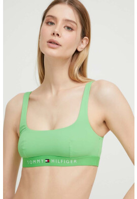 Tommy Hilfiger Горнище на бански в зелено с мека чашка - Pepit.bg