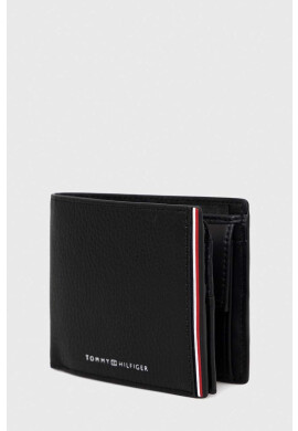 Tommy Hilfiger Кожен портфейл мъжки в черно - Pepit.bg