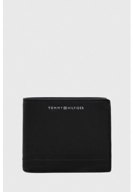 Tommy Hilfiger Кожен портфейл мъжки в черно - Pepit.bg