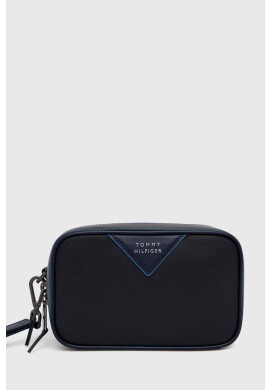 Tommy Hilfiger Кожена козметична чанта в тъмносиньо - Pepit.bg