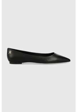 Tommy Hilfiger Кожени балеринки TH POINTED в черно - Pepit.bg