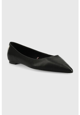 Tommy Hilfiger Кожени балеринки TH POINTED в черно - Pepit.bg