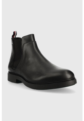 Tommy Hilfiger Кожени боти челси в черно - Pepit.bg