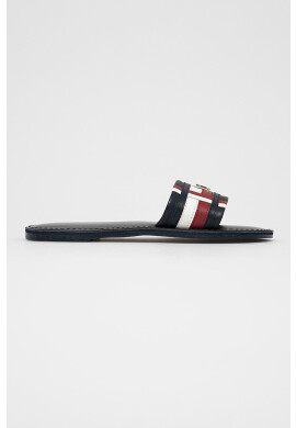 Tommy Hilfiger Кожени чехли дамско в черно с висок ток - Pepit.bg