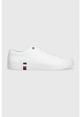 Tommy Hilfiger Кожени кецове CORPORATE LEATHER в бяло FM0FM04589 - Pepit.bg