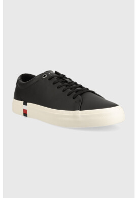 Tommy Hilfiger Кожени кецове CORPORATE LEATHER в черно FM0FM04589 - Pepit.bg